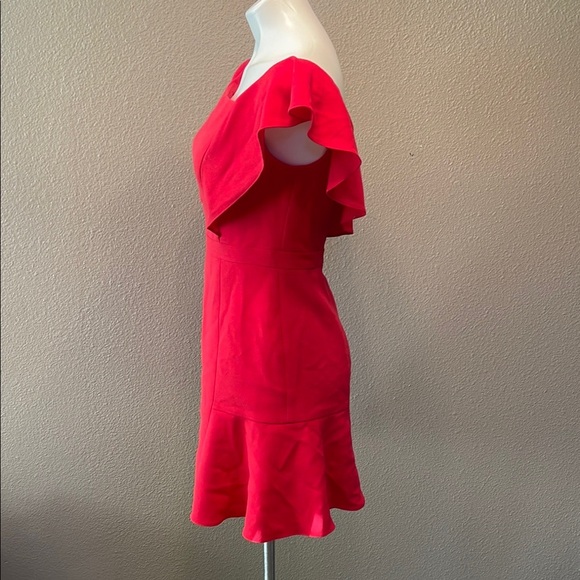 BCBGMaxAzria Vibrant Red Ruffle Mini Dress - Picture 7 of 15
